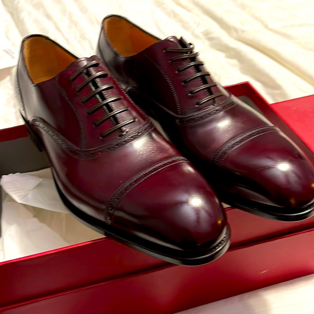 Salvatore Ferragamo Cap Toe Oxford Special Edition -  Bordeaux color! 11.5 D